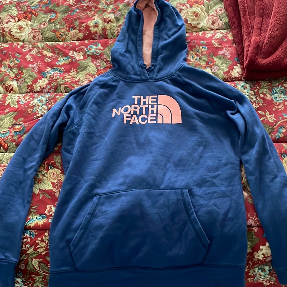 Purple and Peach North Face Hoodie